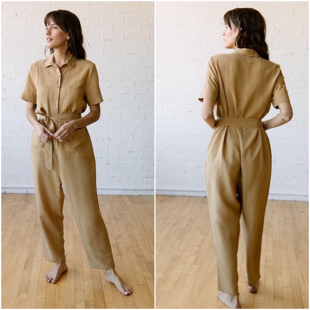 Tradlands Finn Jumpsuit, size large, sand